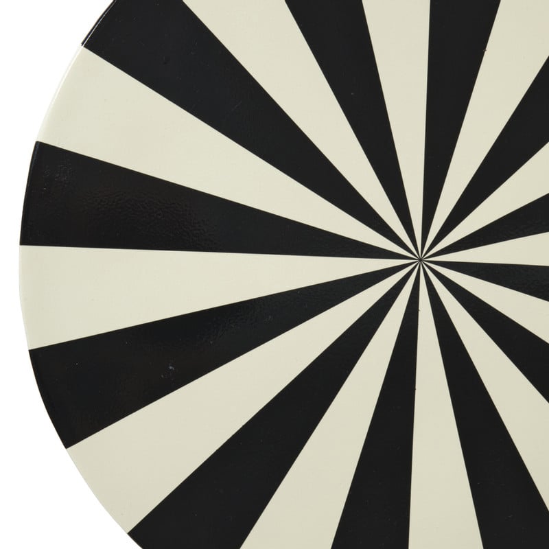 Bijzettafel stripes - beige/zwart - &Oslash;40x45 cm