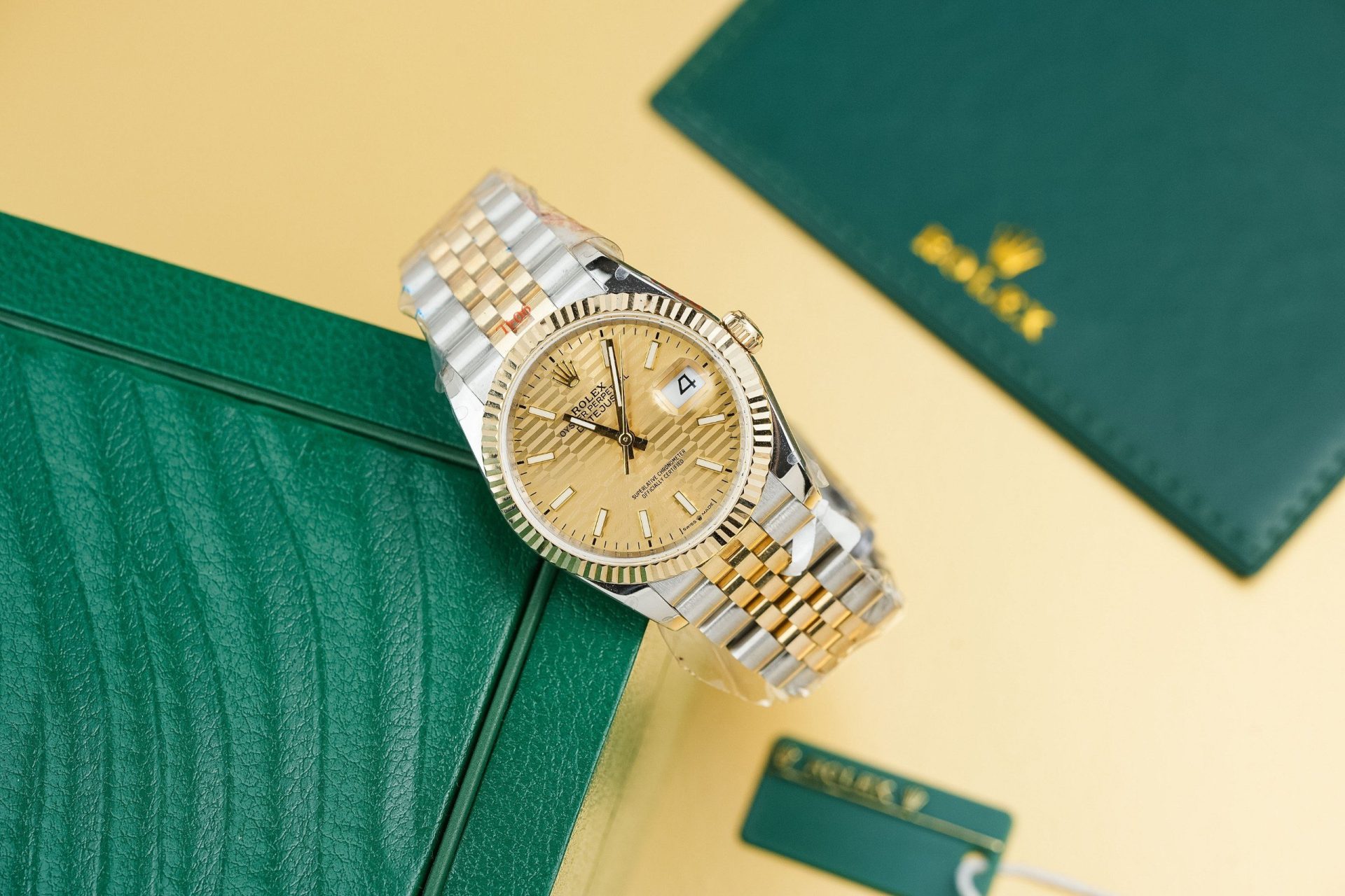 Rolex Datejust 126233 SS/YG Plated Fluted Champagne Dial 36mm Jub Super Clone