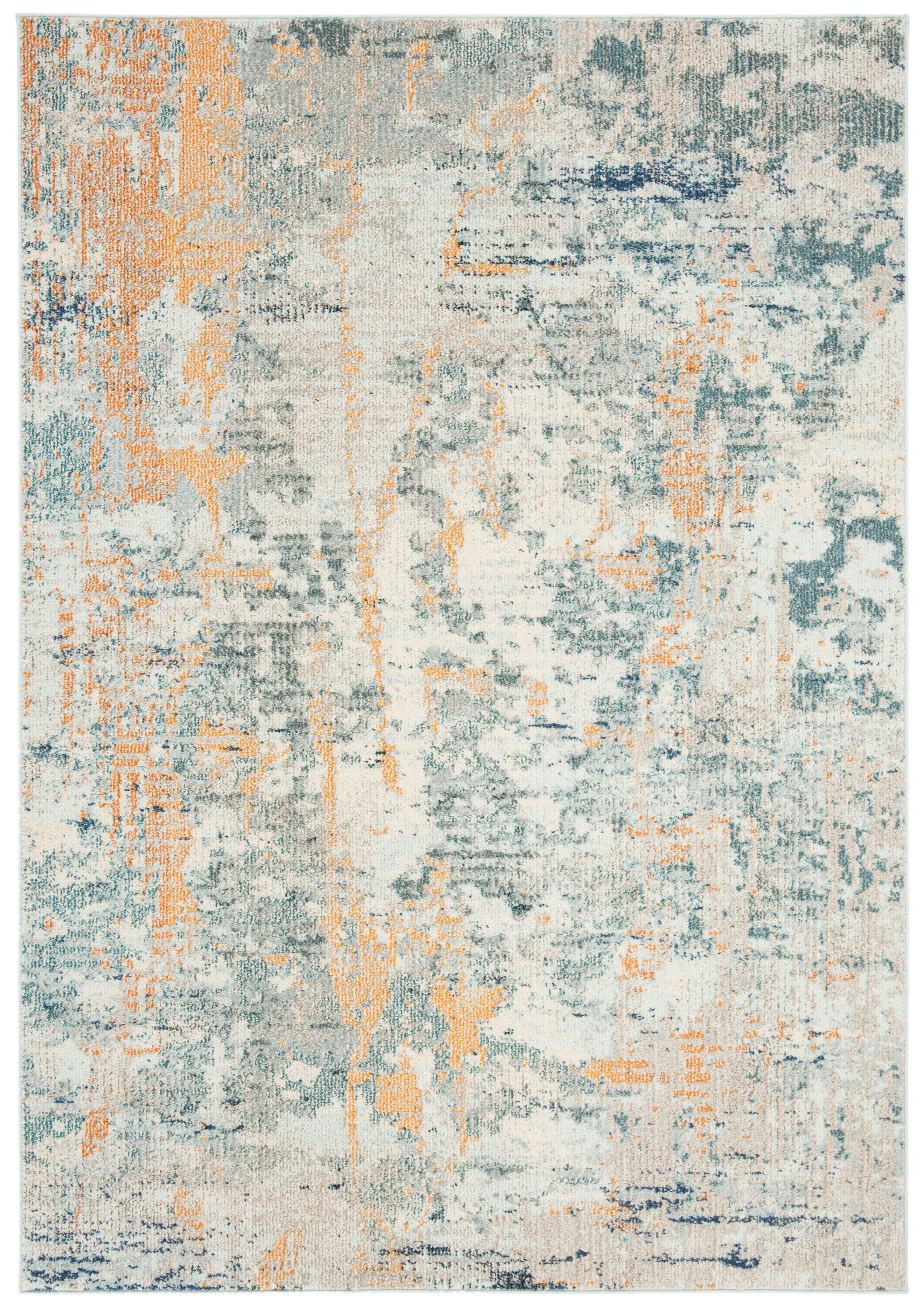 MADISON - Tapis de salon interieur en bleu clair & beige, 122 x 183 cm