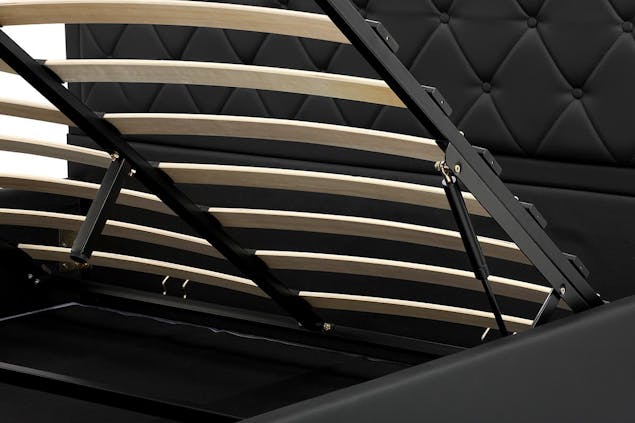 NNEKGE Winslow Gas Lift Bed Frame (Black)