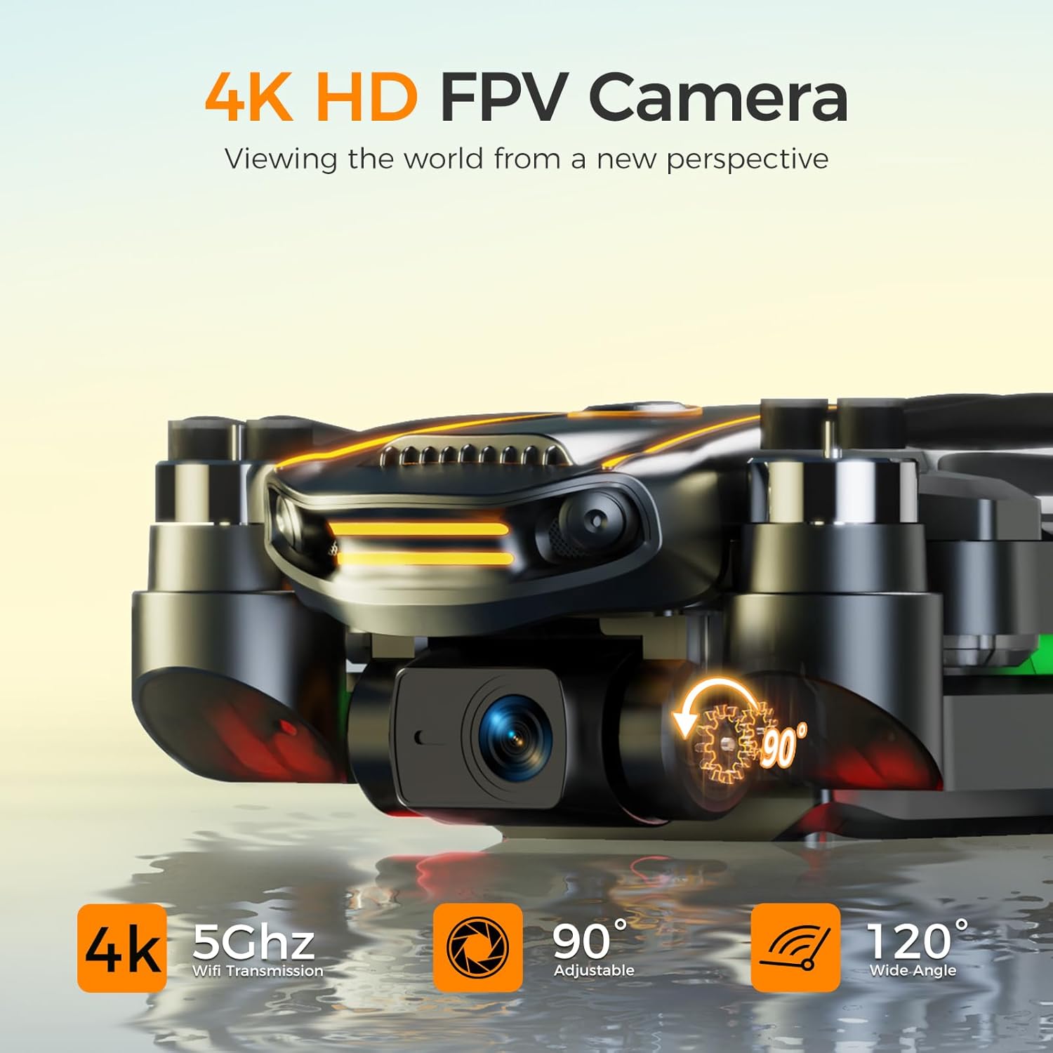 GPS Drone with EIS 4K Camera for Adults Kids, RC Drones with 4.5 inch HD Screen on Controller,Auto Return,2 Batteries for 45 min Flight Time,Long Range Transmission,Circle Fly and Follow Me Mode,Foldable Quadcopter for Beginner Kids Gifts Toy,Under 2