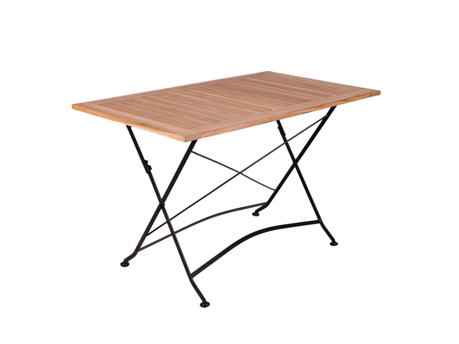 MaximaVida inklapbare tuintafel Toscana 120 x 70 cm zwart - 100% FSC excellent acacia