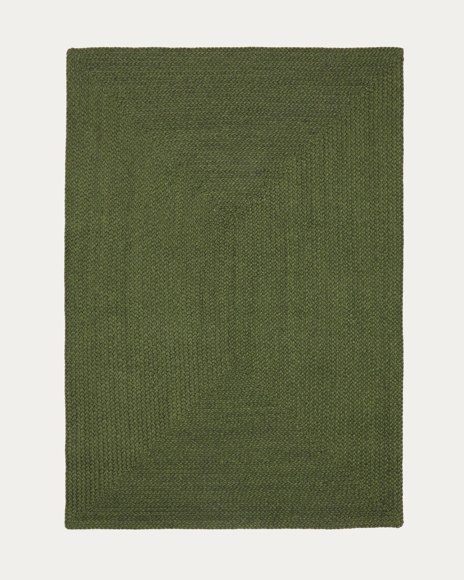 Despas green synthetic fibre rug 200 x 300cm
