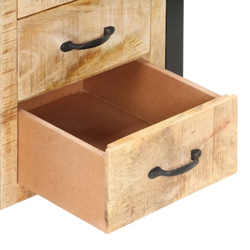 NNEVL Bedside Cabinet 40x35x55 cm Solid Mango Wood