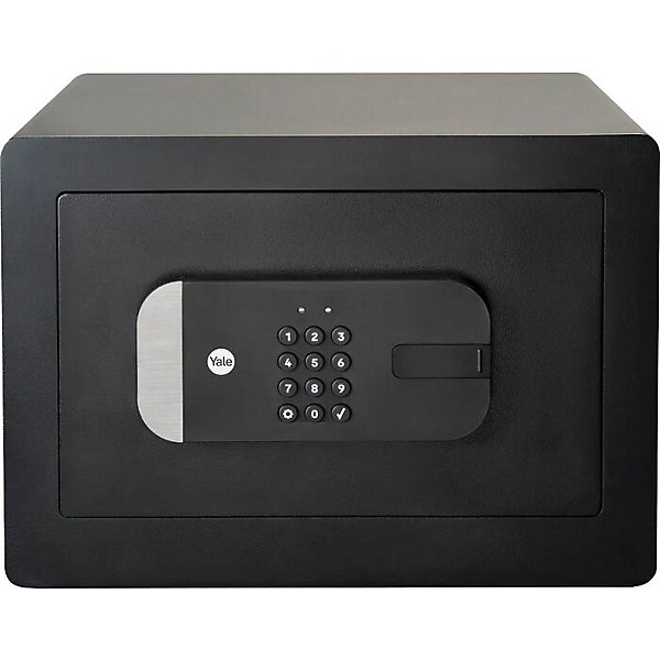 Coffre-fort connecté Yale - Code PIN, application et clé de secours - Fixation murale ou au sol - 12 L