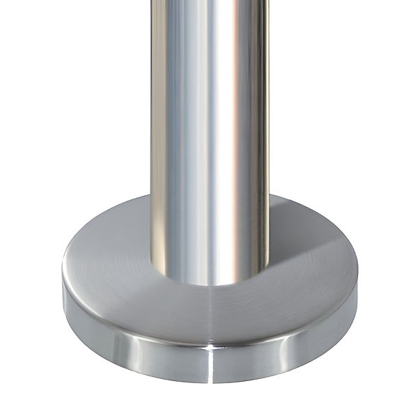 2 x Poteau de balustrade Modèle 24 - Tube diam. 42.4 x 2 mm - H 970 mm - Inox 316