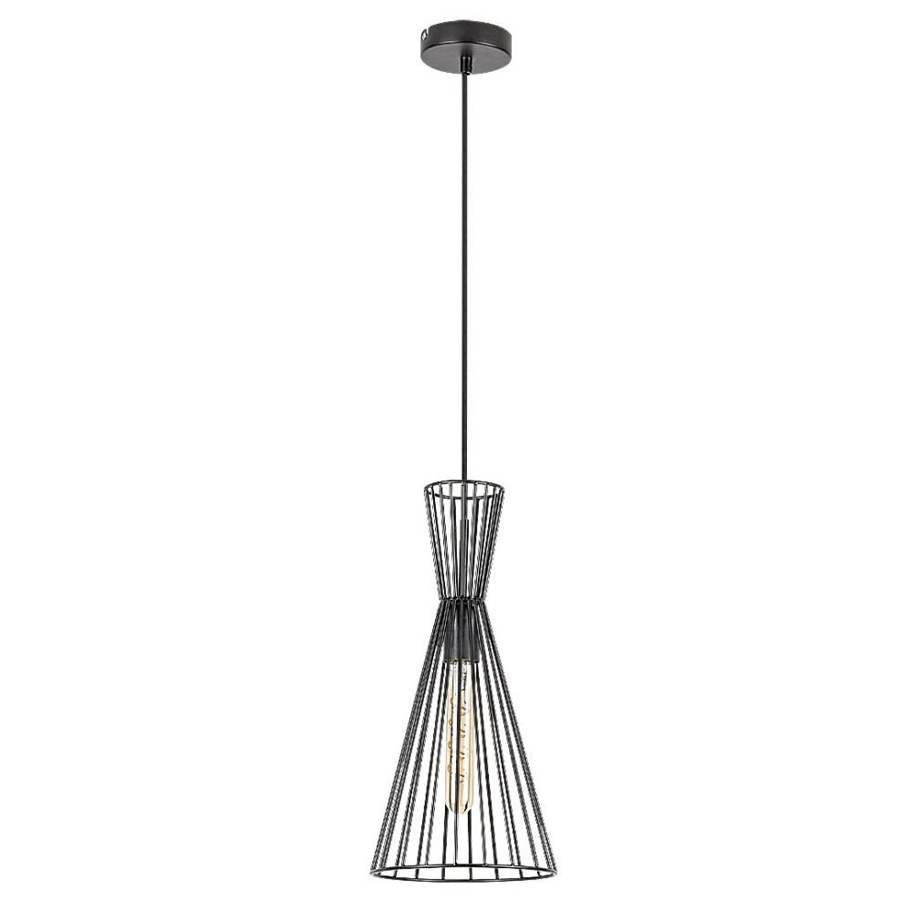 Lampa wisząca czarna Leandros 1xE27x40W wym: 140x19x19 cm Rabalux