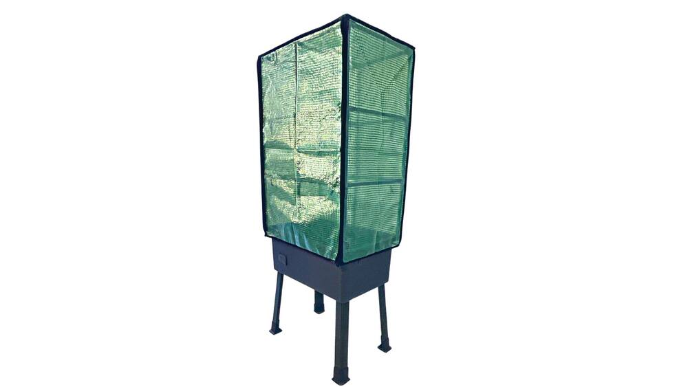 Frame It All Self-Watering Outdoor Raised Garden Bed Patio Planter with Greenhouse Cover, Medium