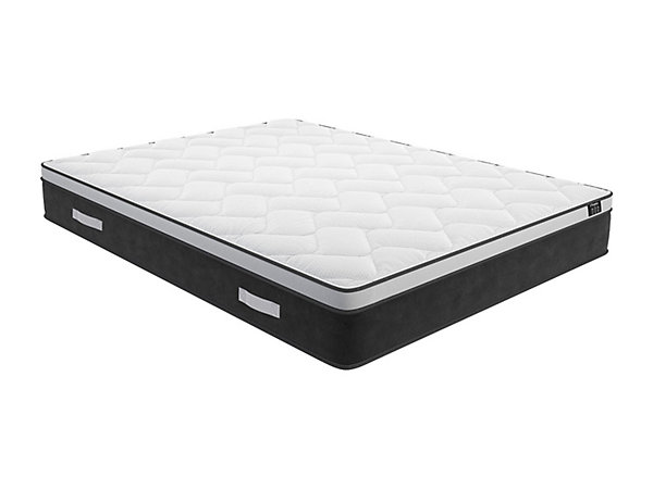 Ensemble 180 x 200 cm sommier   matelas hybride ressorts ensachés et mémoire de forme ép.25cm - ASTRIA de YSMéE