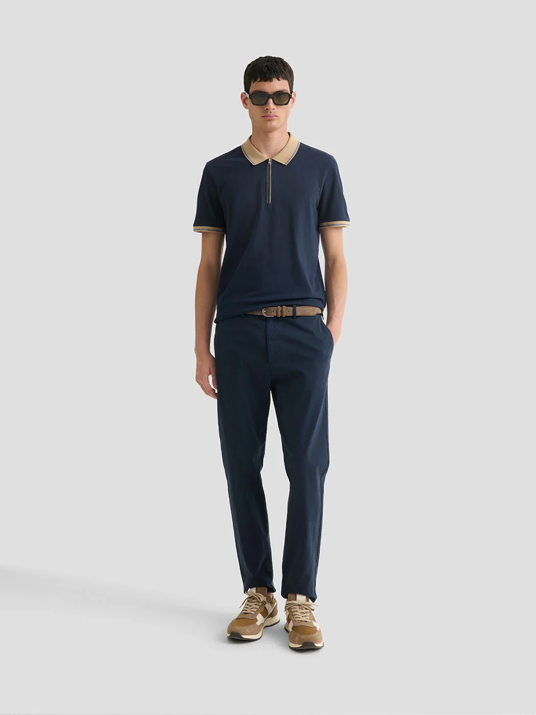 Chino en coton mélangé