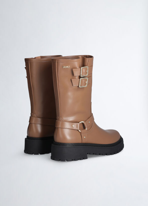 Biker boots in pelle