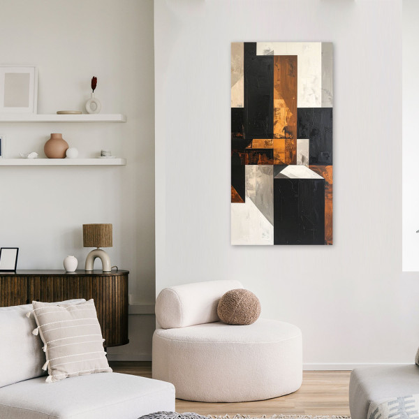 Obraz do salonu sypialni biura loftu, Geometryczne formy abstrakcja 40x80