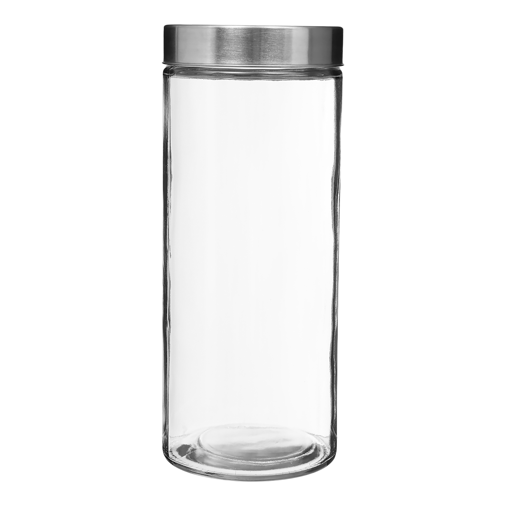 Frasco de vidro com tampa em inox 2l