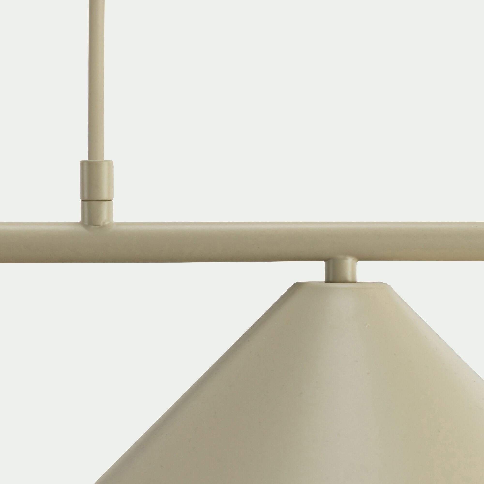 RAVENNE - Suspension électrifiée en fer 3 ampoules - beige sable