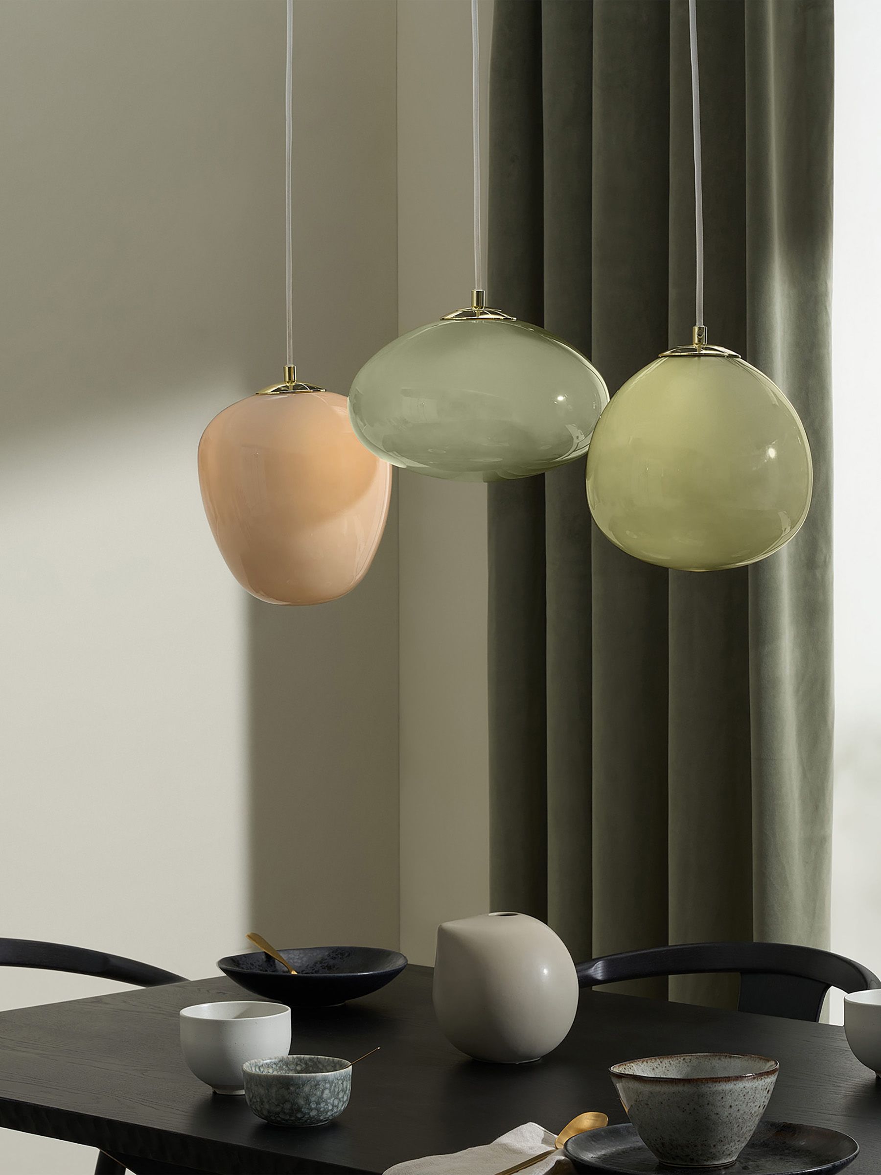 Adrianne Linear Pendant Light in Green