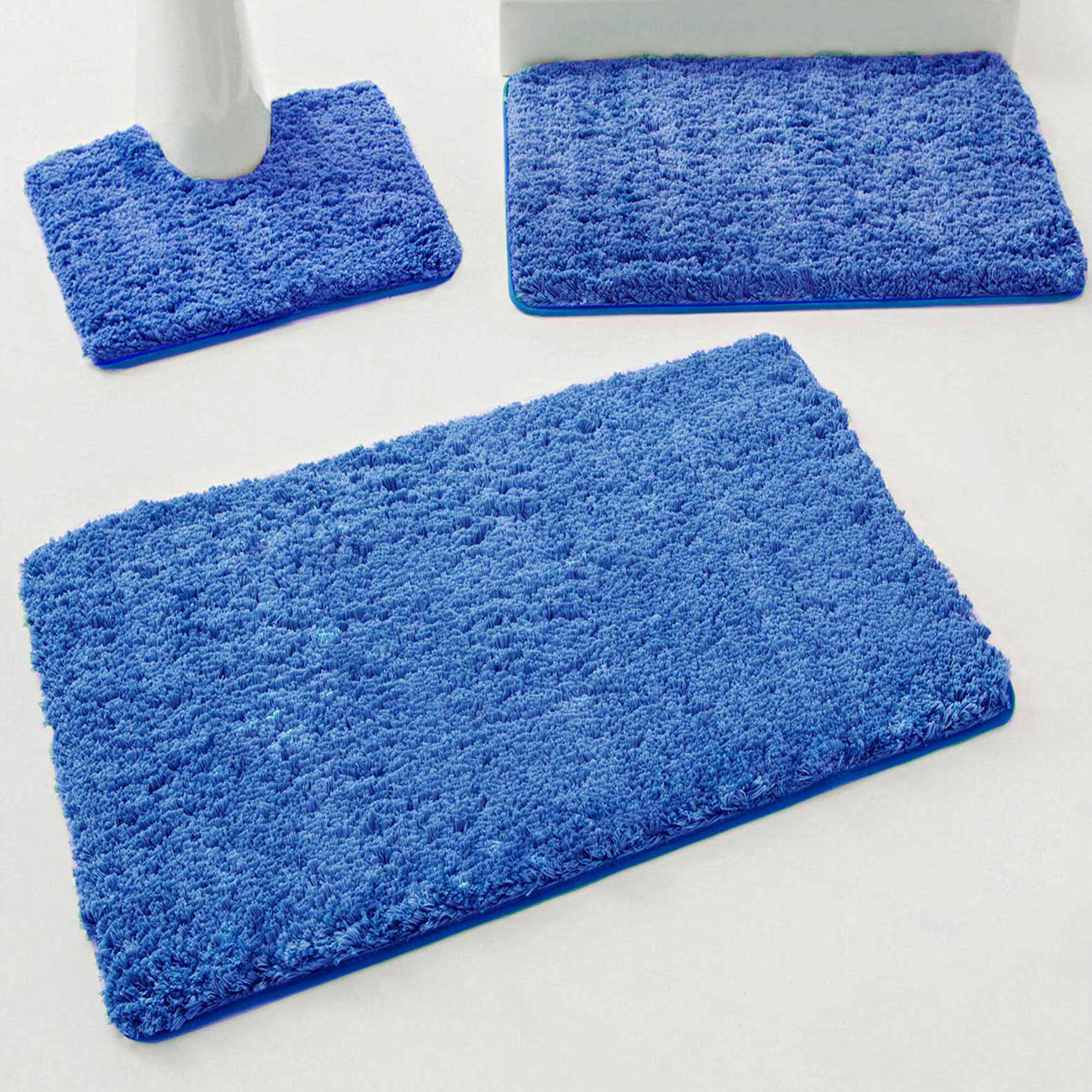 Tapis de bain uni moelleux microfibre