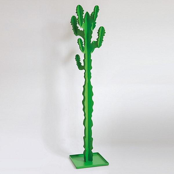 Cintre de sol Cactus 170 cm, structure autoportante en fer, design moderne pour entrée ou chambre, Made in Italy Vert