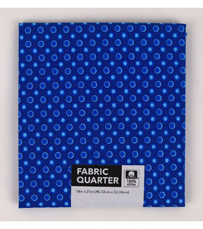 18 x 20 Dots on Blue Cotton Fabric Quarter 1pc by Keepsake Calico