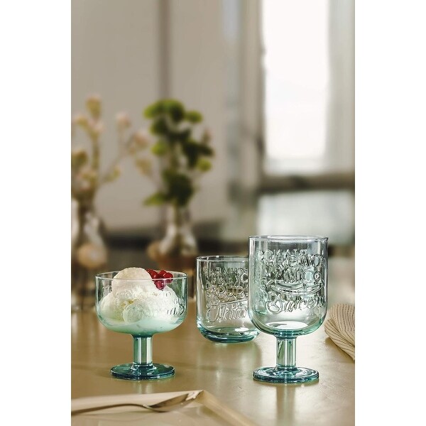 Bormioli Rocco Retro Graphica Dessert Cup Glass Dish - 9.5 oz