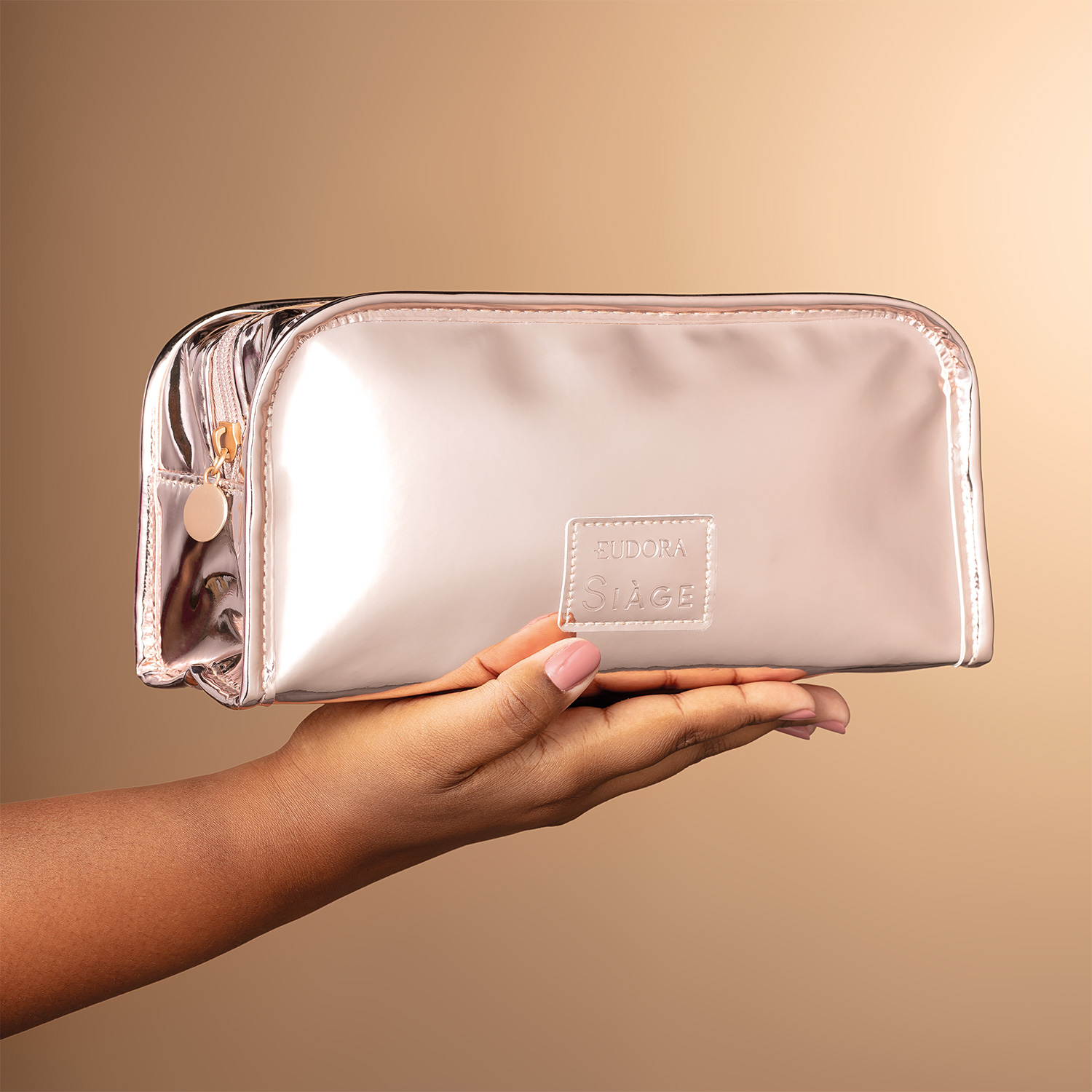 Nécessaire Rose Gold Metalizado Eudora Siàge