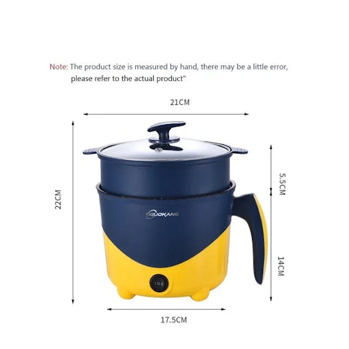 NNEOBA Multifunction Mini Electric Rice Cooker and Saucepan