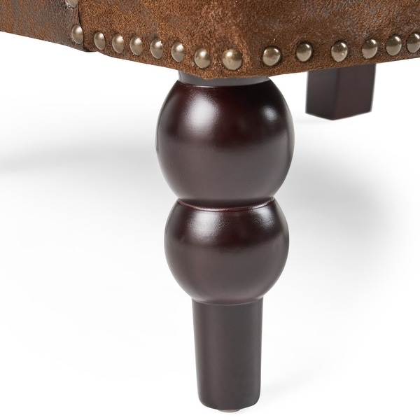 Malone Brown Espresso Tufted Club Chair by Christopher Knight Home