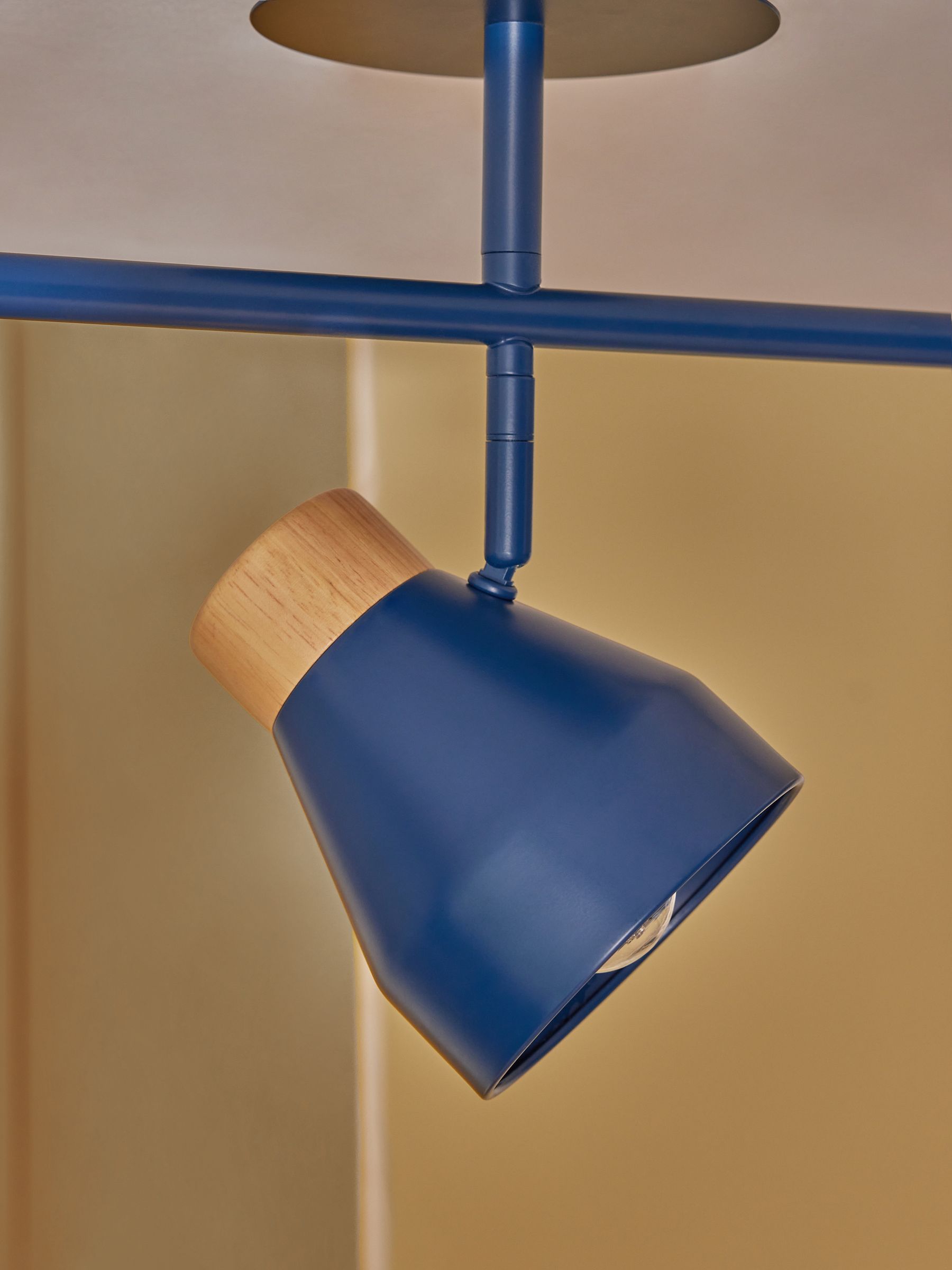 Navy Albert 3 Light Linear Pendant Bar Ceiling Light