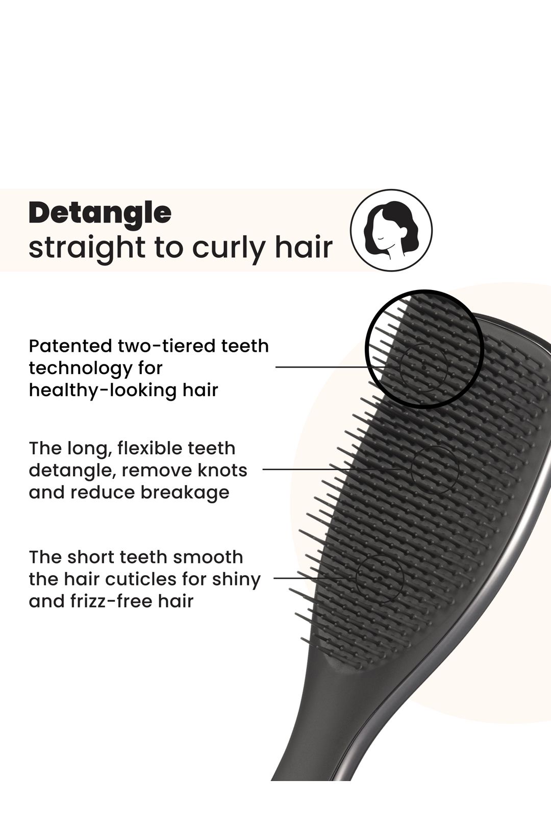 Tangle Teezer The Ultimate Detangler Chrome Midnight Silver