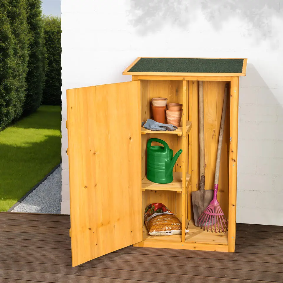 tectake Tuinkast Taman met vlak dak, Bruin