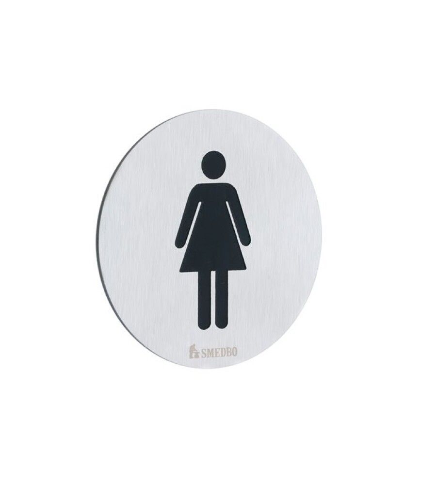 WC-SKILT SMEDBO XTRA DAME BØRSTET STÅL