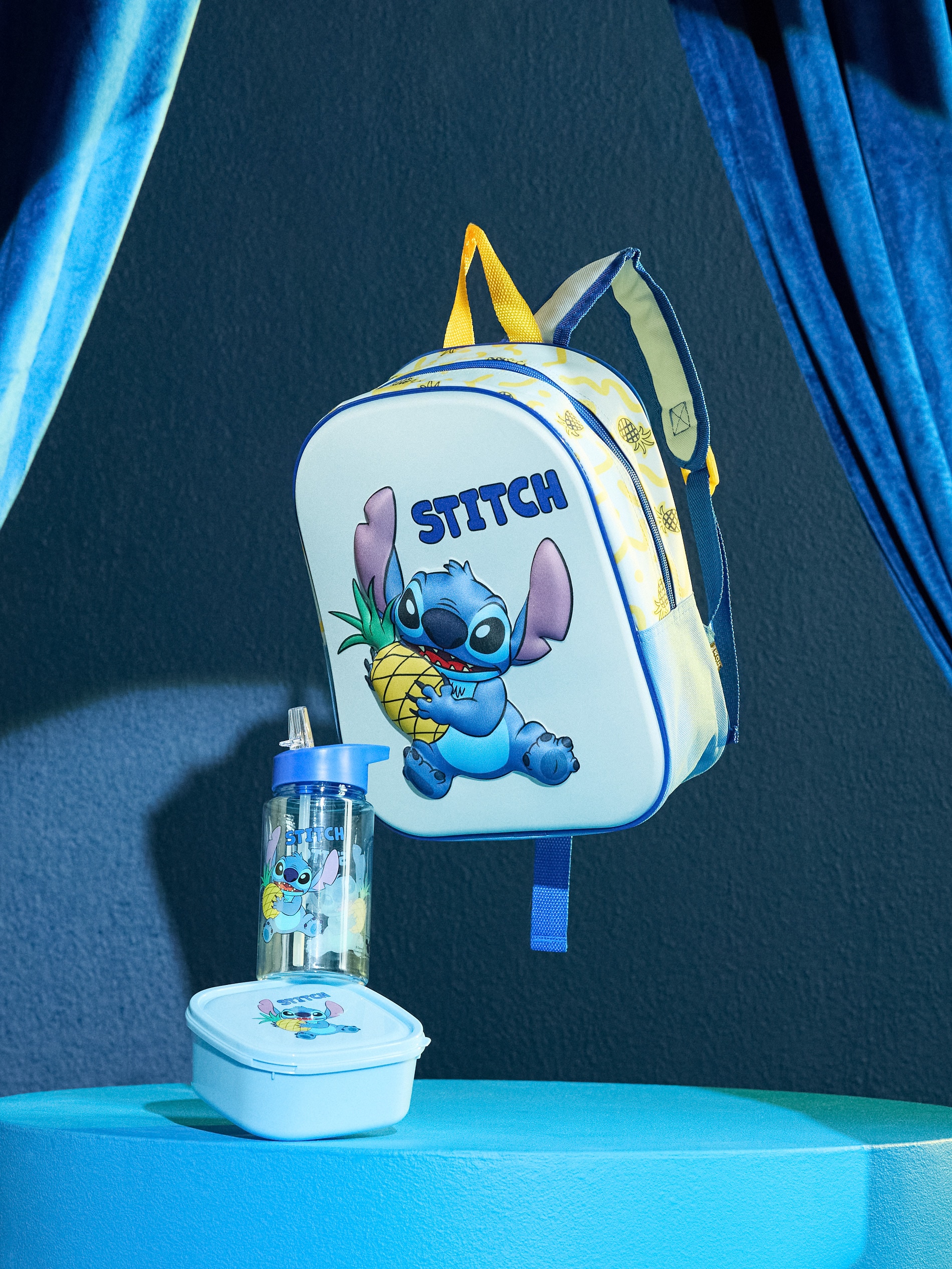 Zestaw śniadaniowy z plecakiem – bidon i lunchbox Lilo & Stitch 3 pack