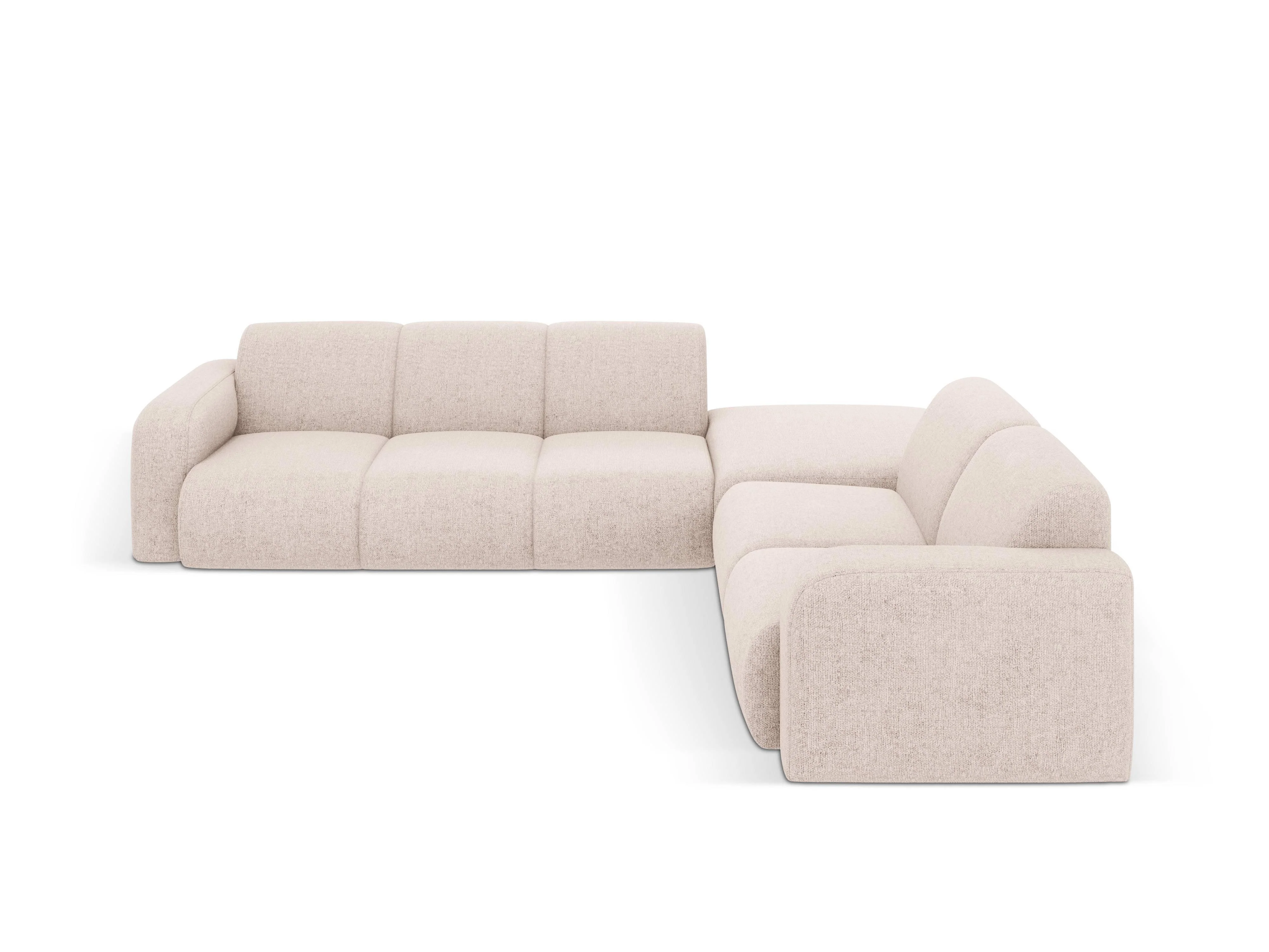 Hoekbank Lola rechts chenille met hocker