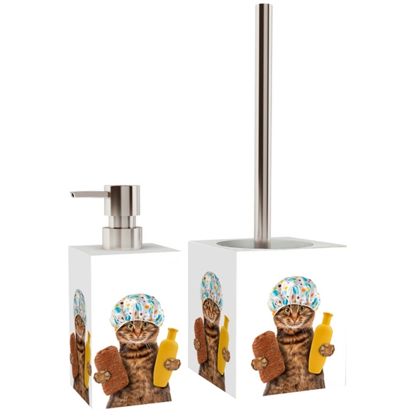 Seifenspender »Shower Cat«, 165 mm - 70 mm, Braun, Rechteckig