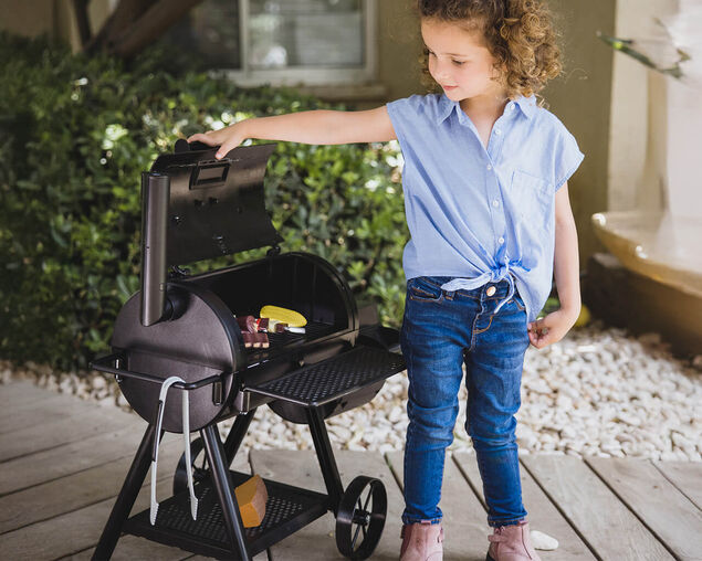 Oklahoma Joe's Kids Play Toy BBQ Smoker Set with Real Smoke Effect
