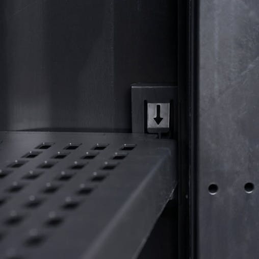 NNEVL Garden Storage Cabinet with 3 Shelves Black and Grey