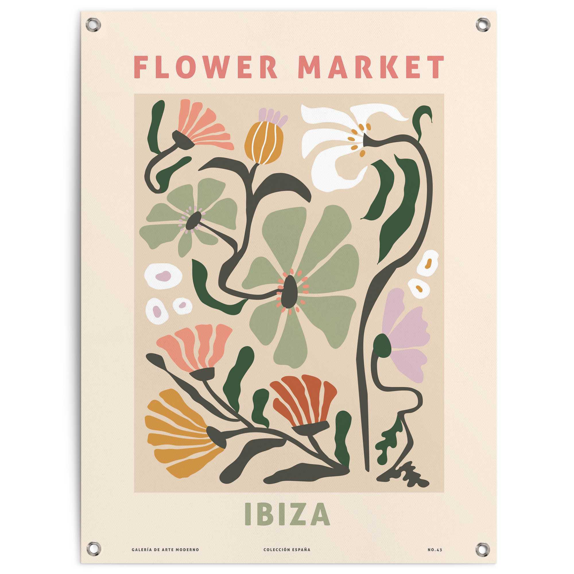 Reinders - Ibiza Flower Market Botanic - Tuinposter 80x60cm