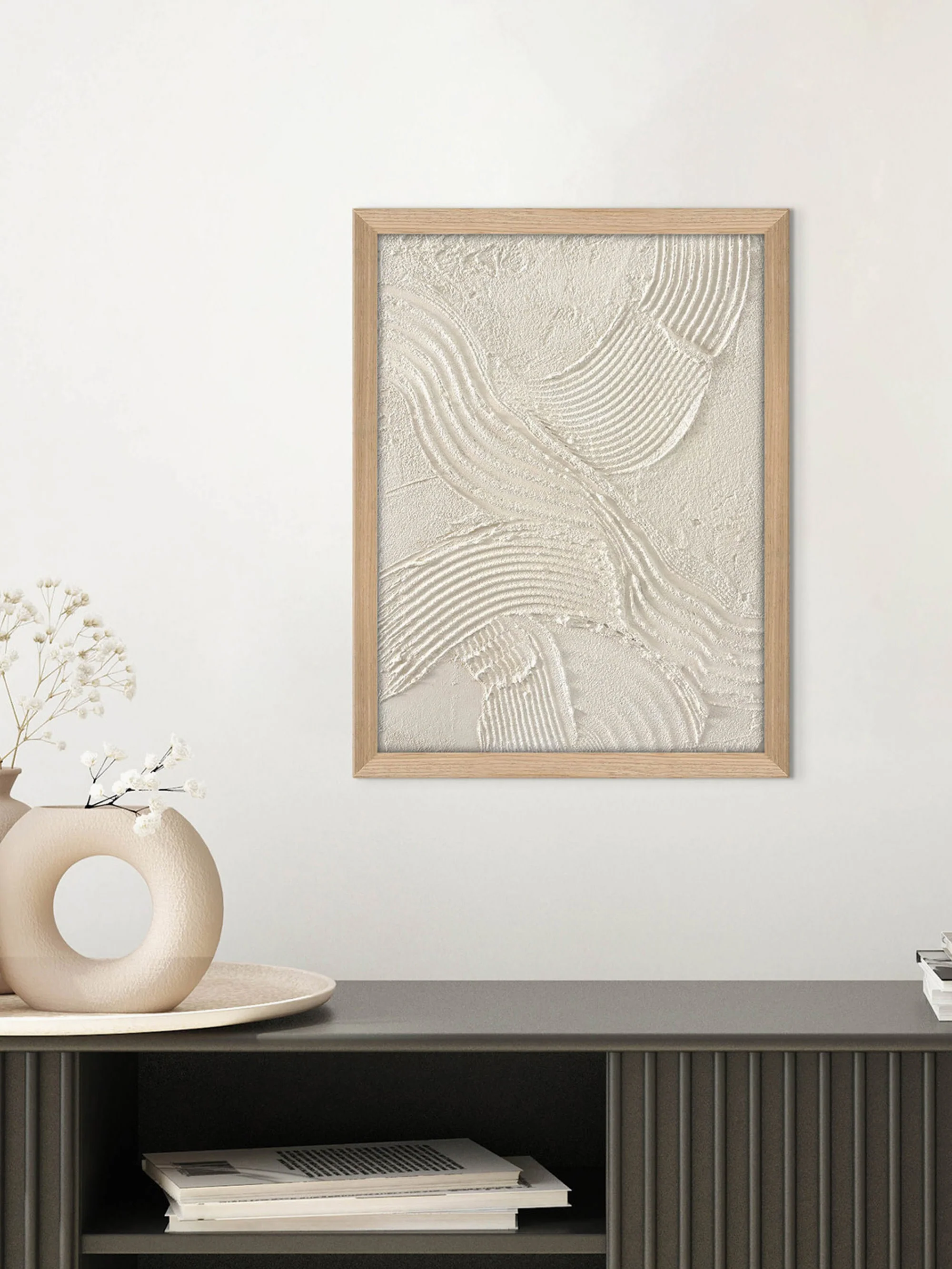 Gerahmtes Gemälde Art Shape II auf Leinwand