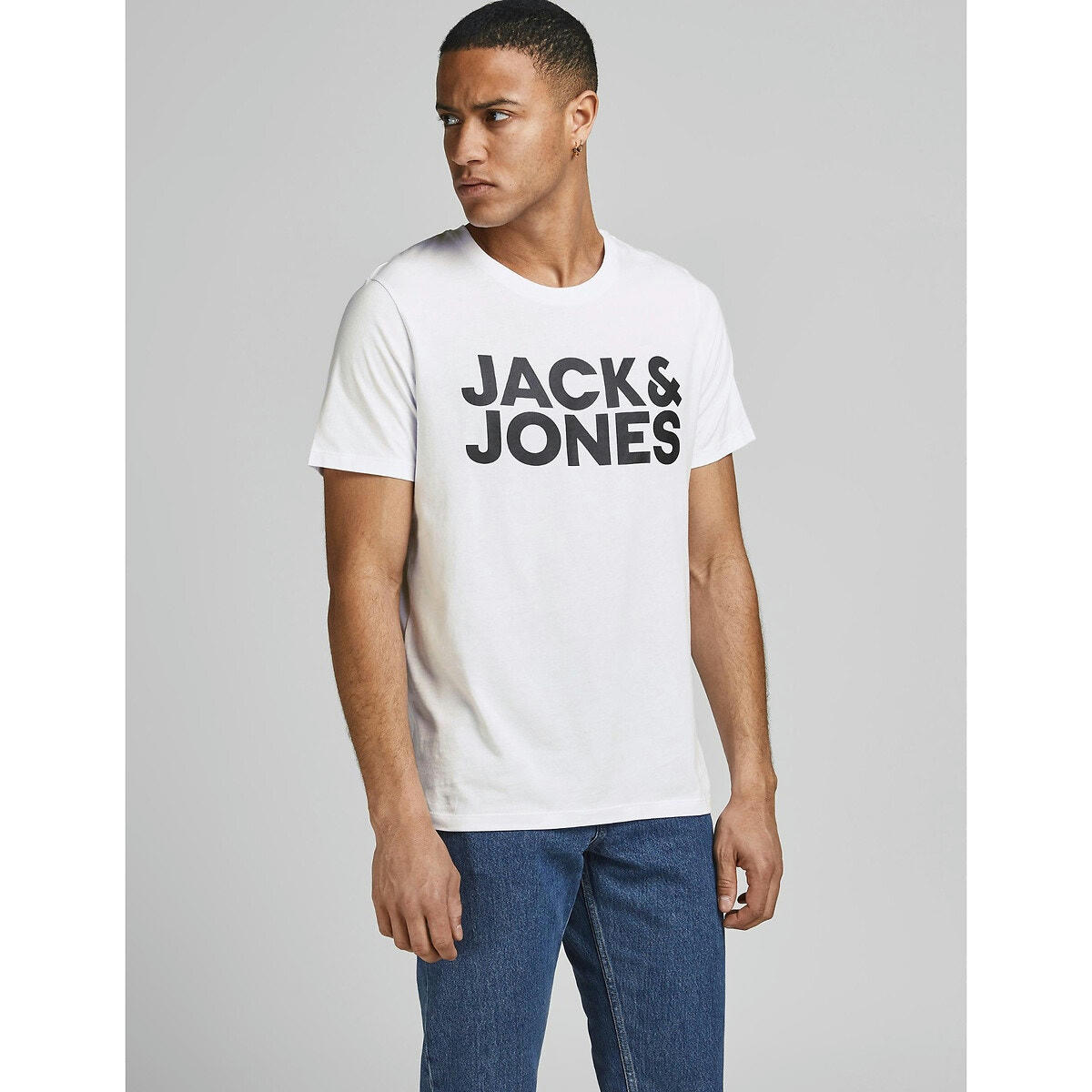 T-shirt col rond manches courtes imprimé devant