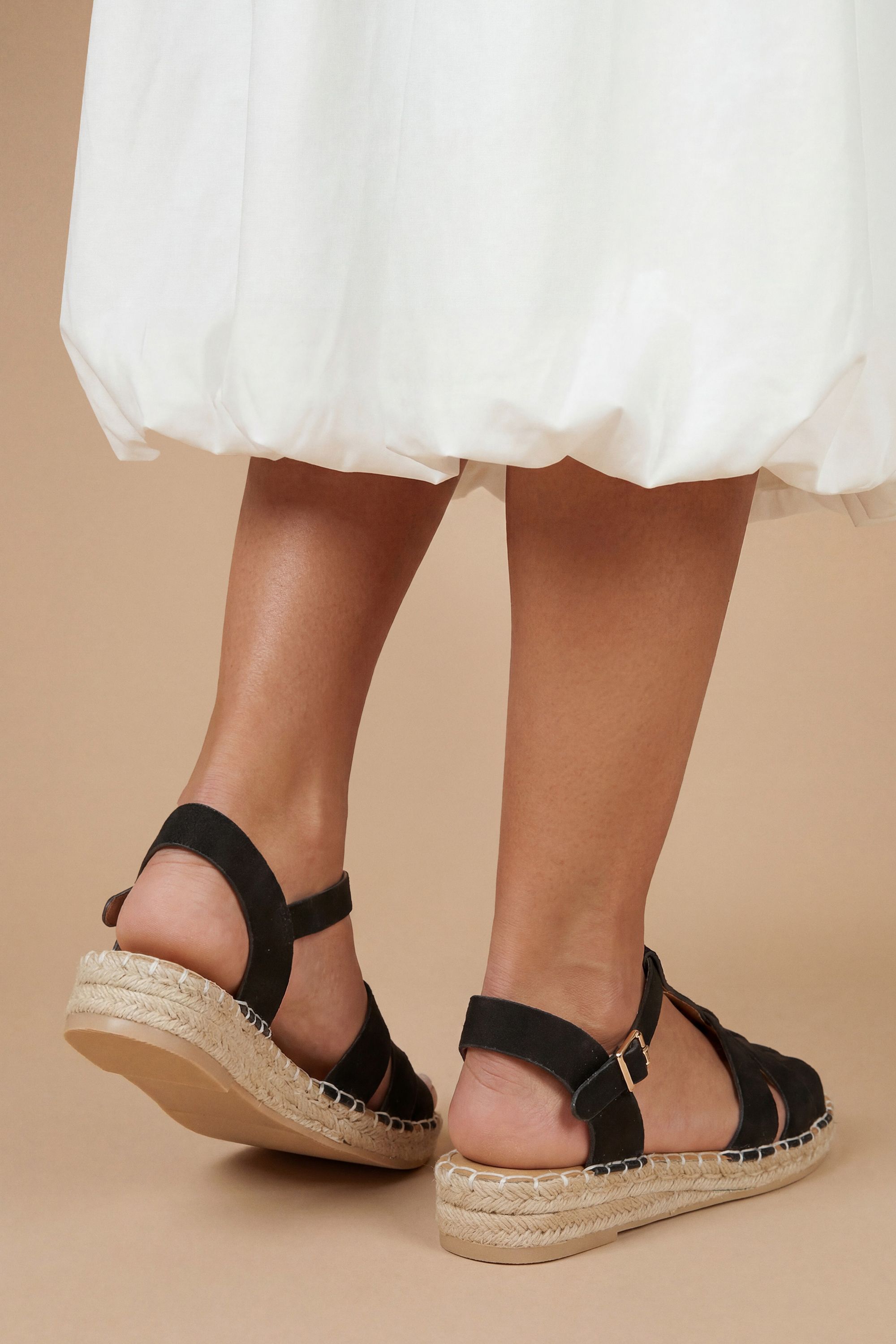 Dorothy Perkins Piper Faux Suede Gladiator Espadrille Flats