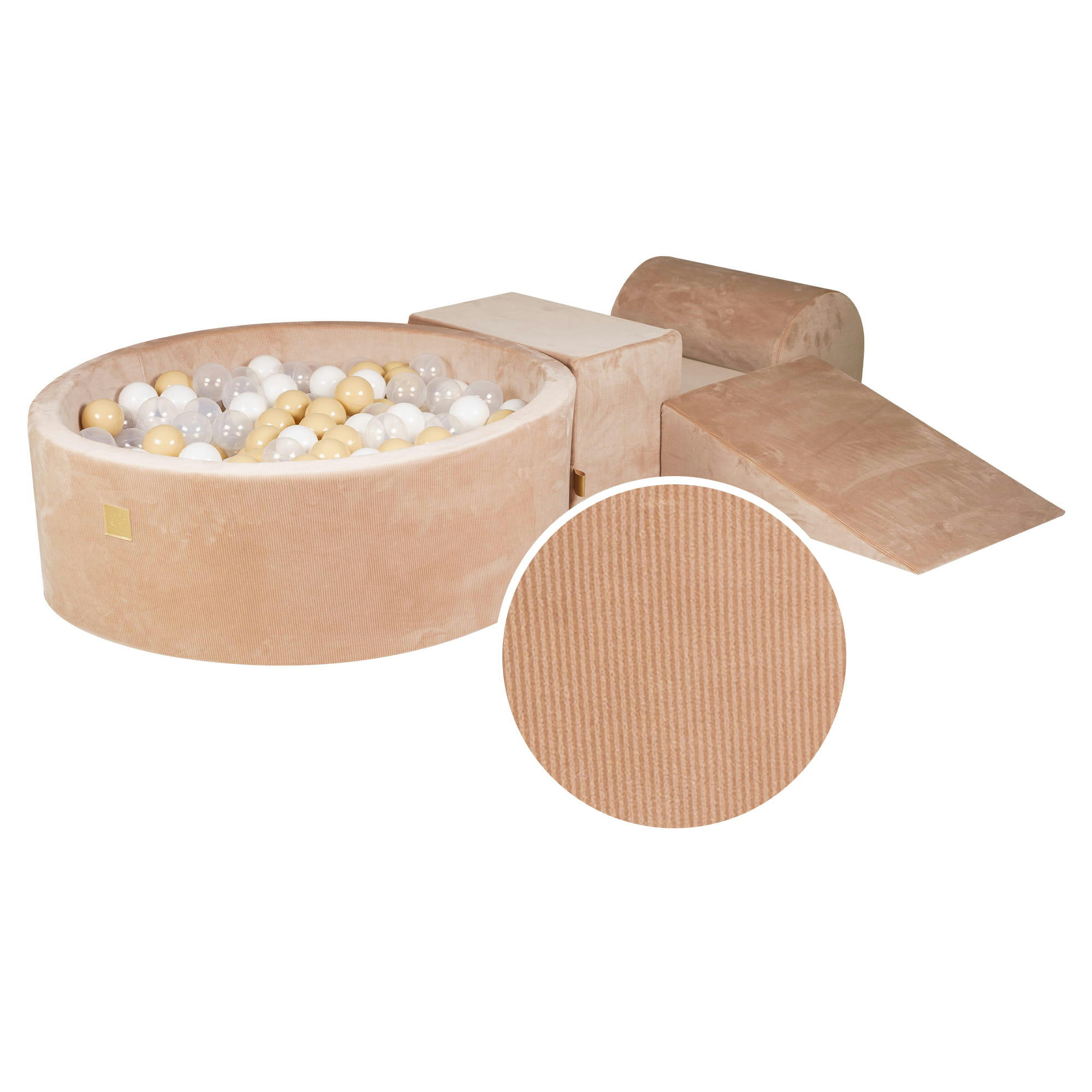 - Aire de jeu Mousse Piscine Balles: Transparent/Blanc/Beige W90