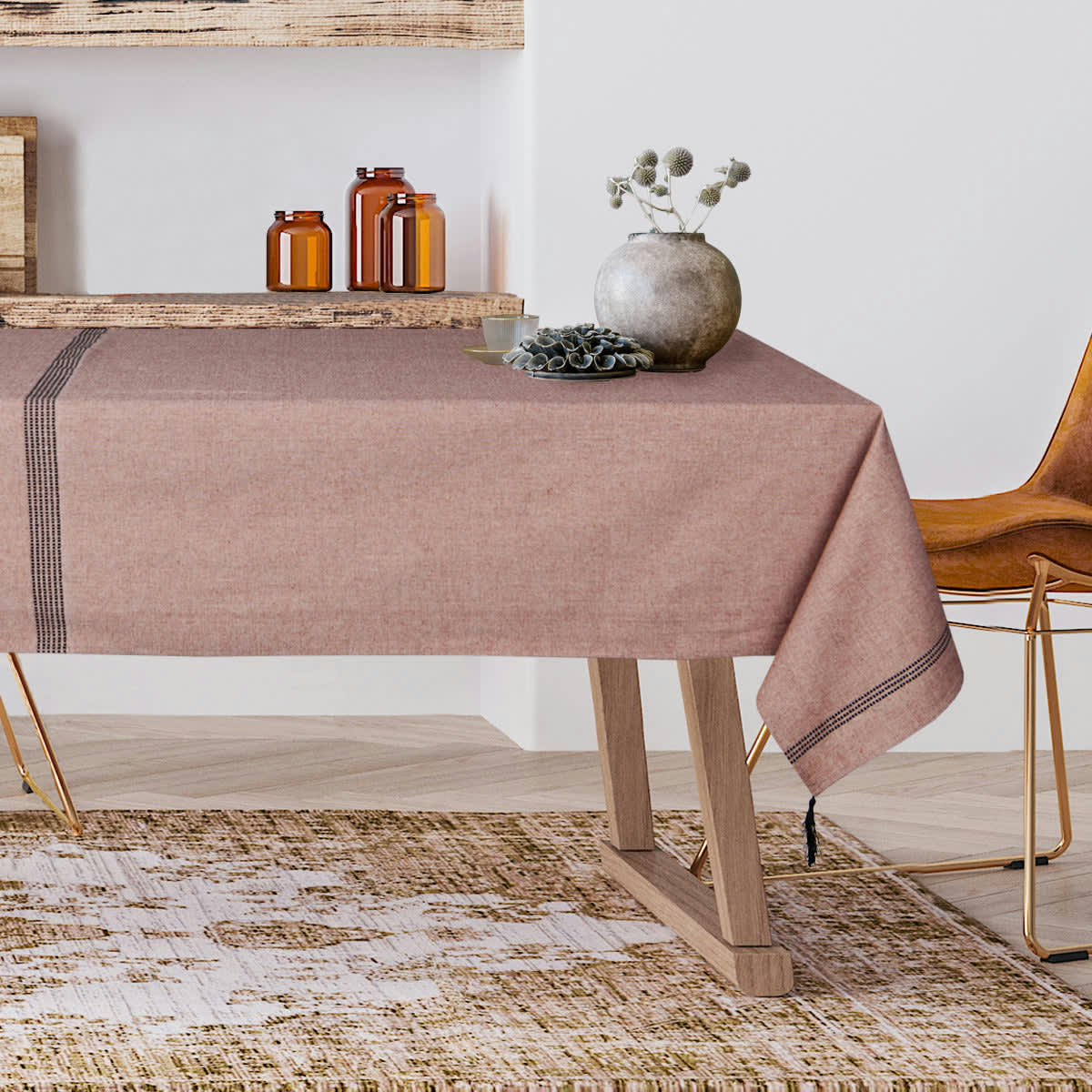 HANA - Nappe coton  160x250 tomette