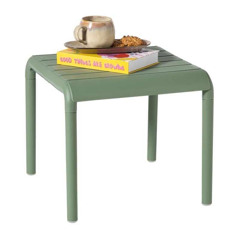 Buiten bijzettafel Lea - groen - 40x45x45 cm