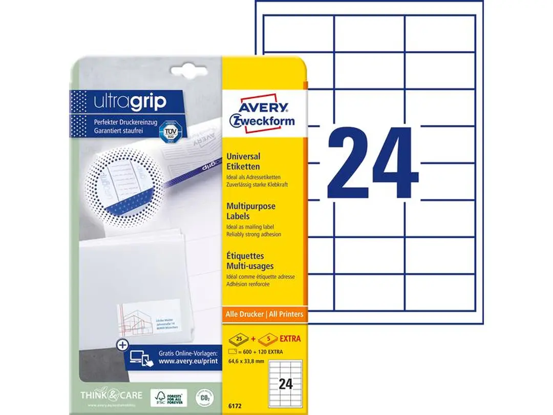 Etiketten 30er-Set Universal-Etiketten