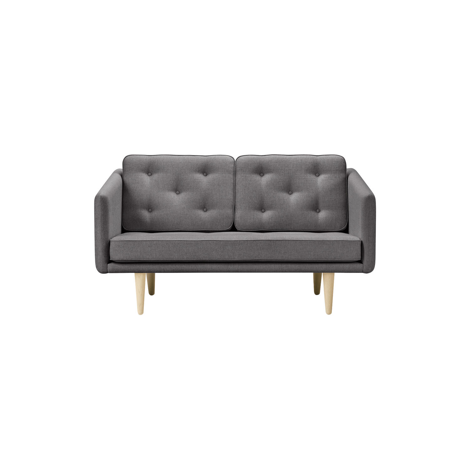 No. 1 2002 2 pers. sofa, grey/s&aelig;bebehandlet eg