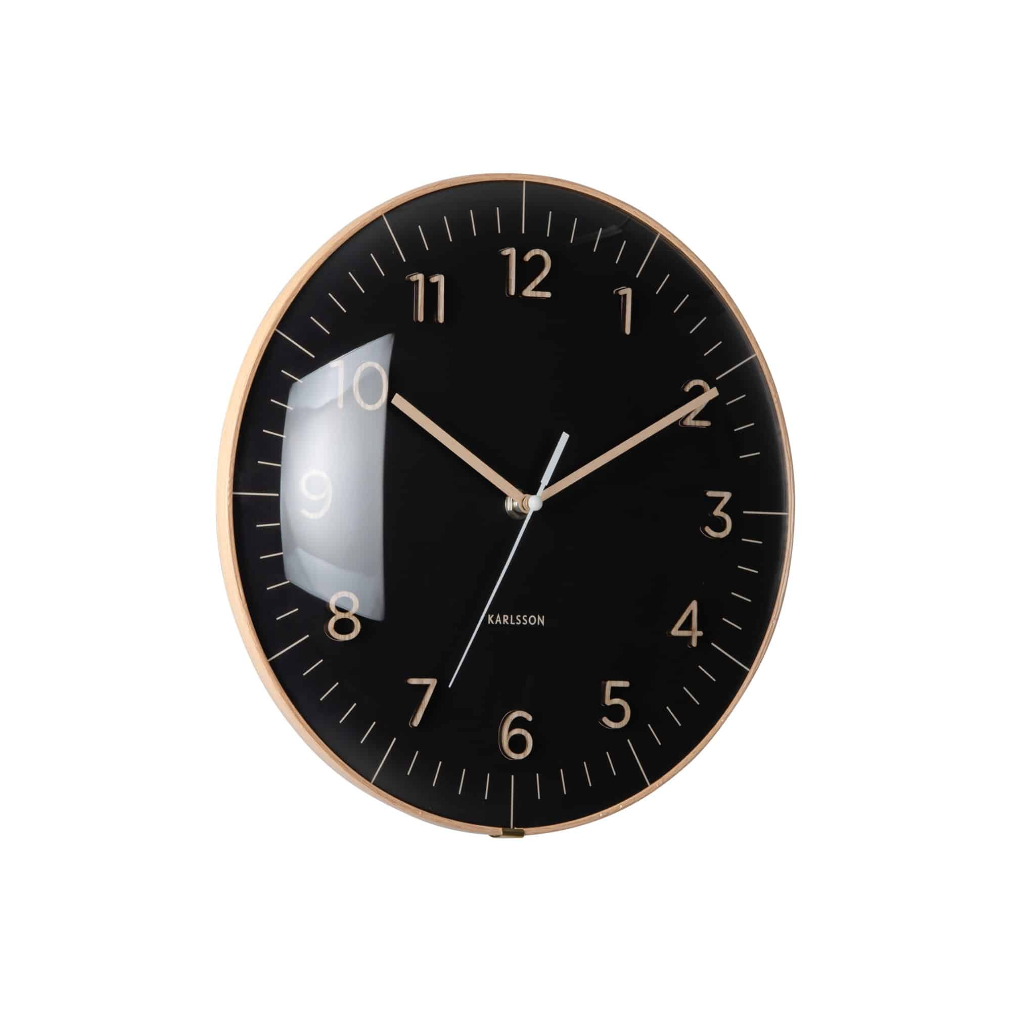 Karlsson wandklok Esencia Dome - zwart - Ø30cm