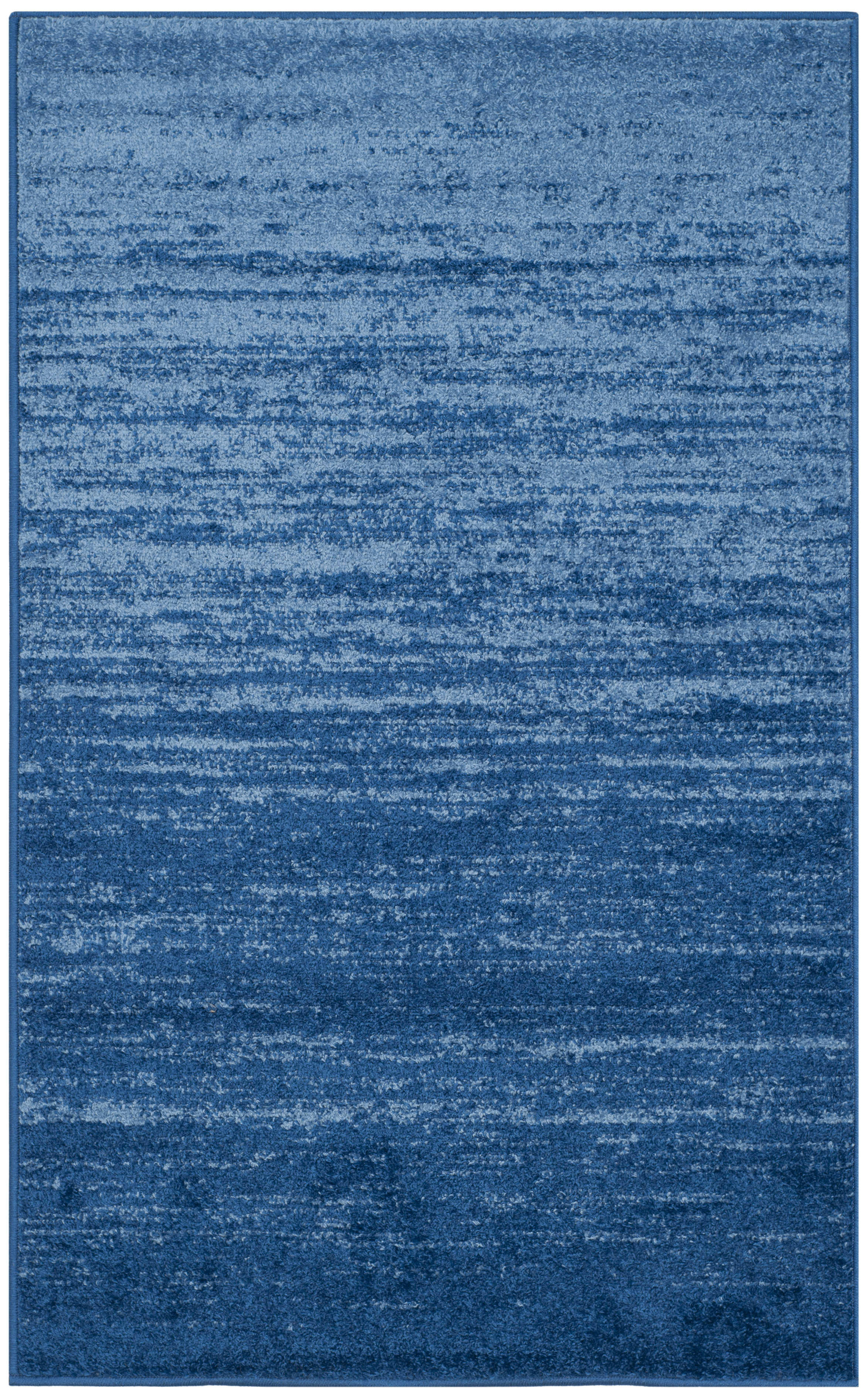 ADIRONDACK - Tapis de salon interieur en bleu ciel & bleu fonce, 91 x 152 cm