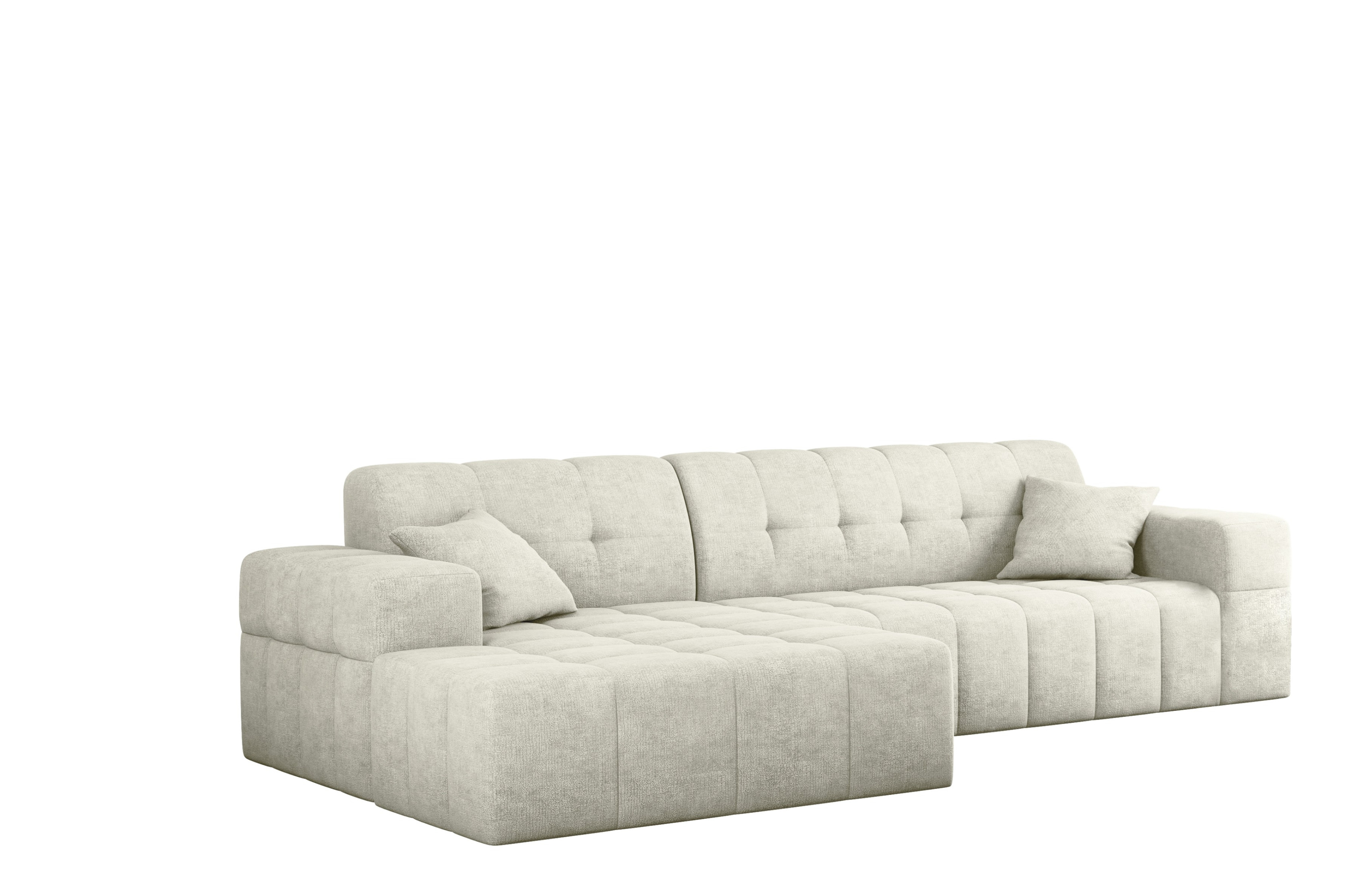 Sofa NIMES narożnik, tkanina Perfect Harmony, Ecru Lewostronny