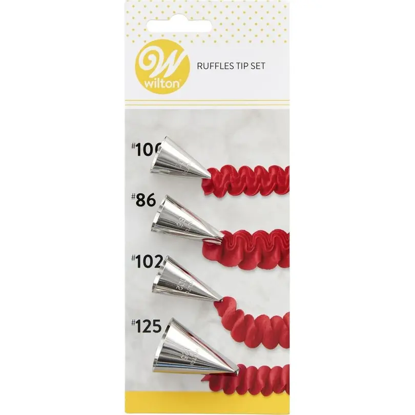 Spritztülle 4-teilig Wilton Tüllen Ruffle Set