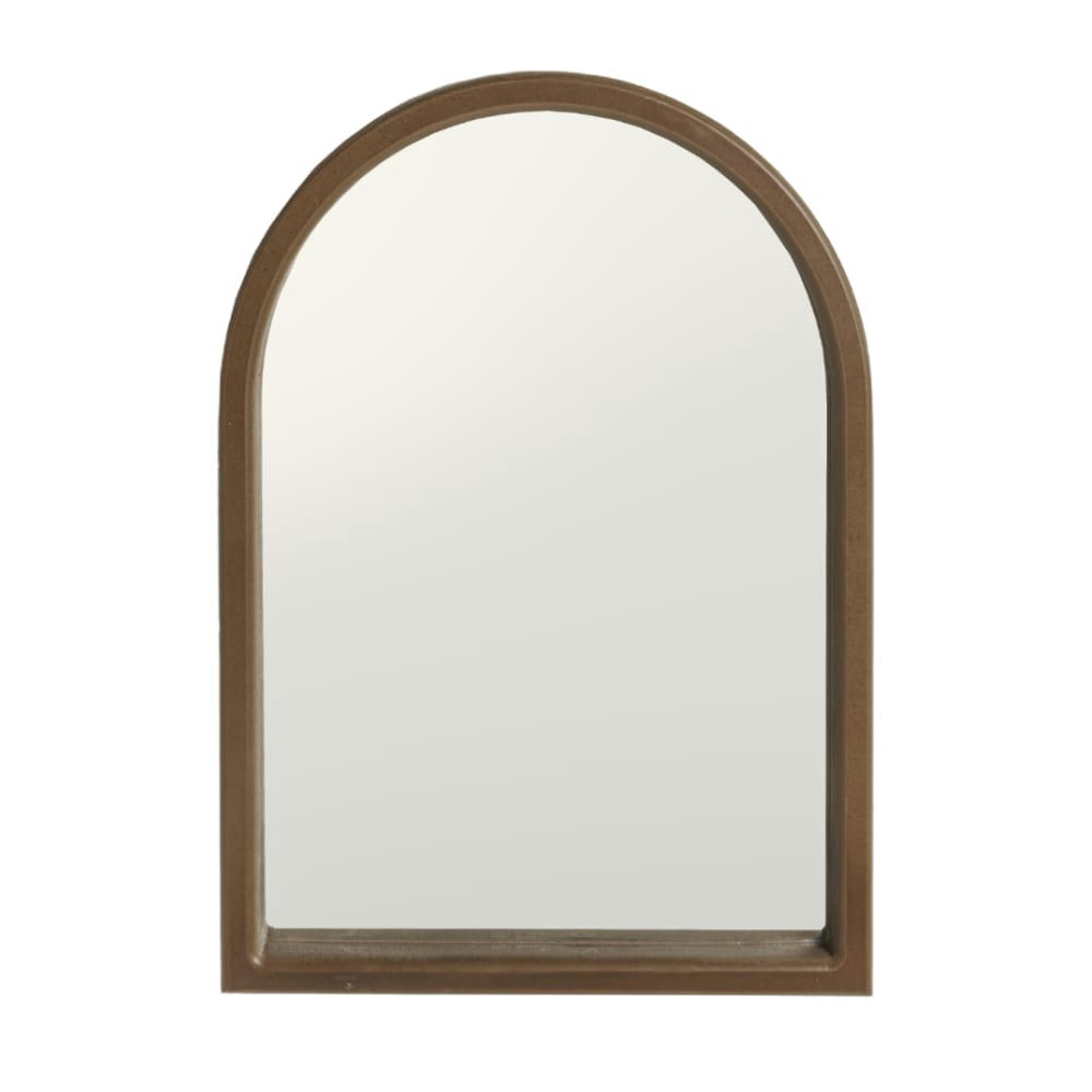KATIA - Miroir arqué fabriqué artisanalement en couleur naturel