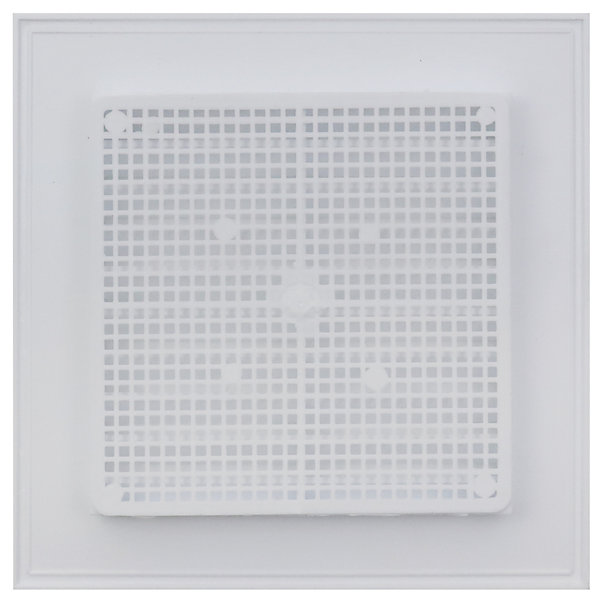 Grille d'aération PVC Autogyre blanche 140 x 140 mm